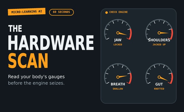 MICRO LEARN WITH BLETHR: The Hardware Scan, read your body's gauges before the engine siezes 